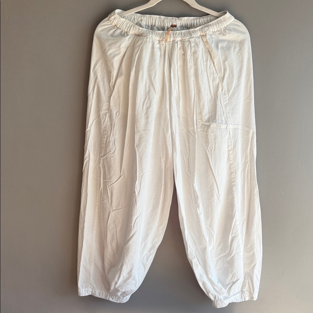 Free People White Relaxed Trousers